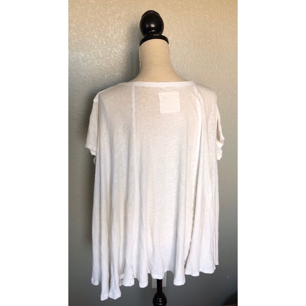 Free People Hi-Low White T-Shirt - Picture 2 of 6